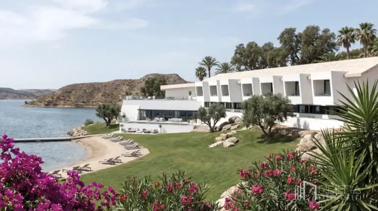 Parador exterior · architectural rendering