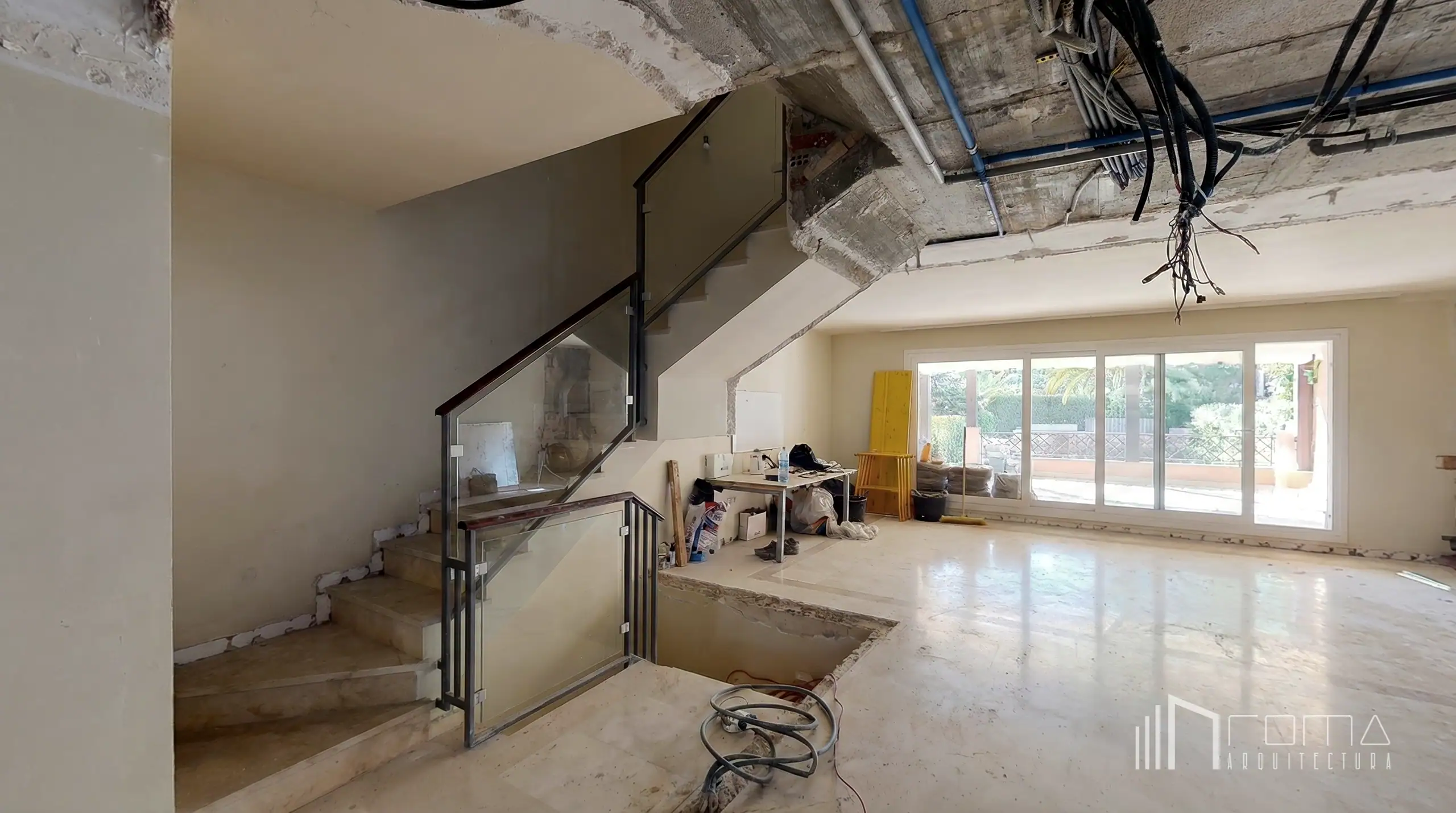 Dining room and staircase · work in progress