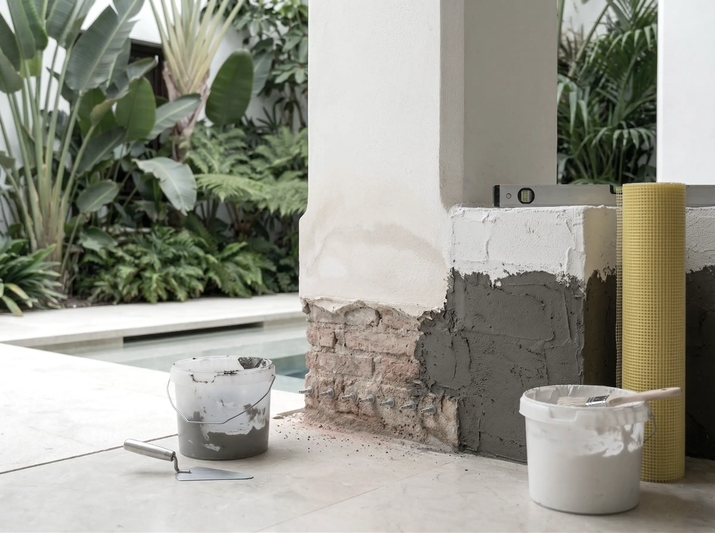 Architects and interior designers specializing in building restoration in sotogrande, marbella and costa del sol, malaga. External walls waterproofing solutions.