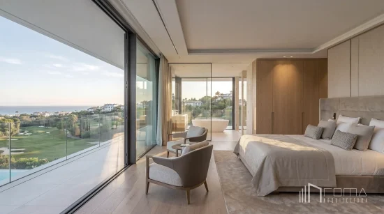 Modern new build villa in marbella, malaga. Architects and interior designers specializing in bespoke projects for luxury villas. Primary suite